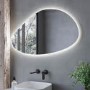 Pebble Backlit Heated Bathroom Mirror with Lights 600 x 1000mm - Apollo