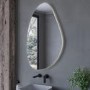 Pebble Backlit Heated Bathroom Mirror with Lights 500 x 800mm - Apollo