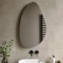 Pebble Backlit Bathroom Mirror with Battery Operated Lights 600 x 1000mm- Apollo