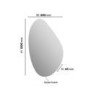 Pebble Backlit Bathroom Mirror with Battery Operated Lights 600 x 1000mm- Apollo