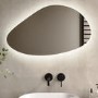 Pebble Backlit Bathroom Mirror with Battery Operated Lights 500 x 800mm - Apollo