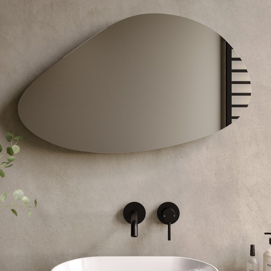 Pebble Backlit Bathroom Mirror with Battery Operated Lights 500 x 800mm - Apollo