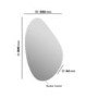 Pebble Backlit Wall Mirror with Battery Operated Lights 50 x 80cm - Apollo