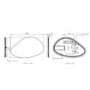 Pebble Backlit Wall Mirror with Battery Operated Lights 50 x 80cm - Apollo