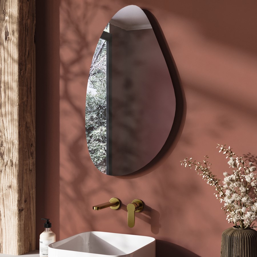 Pebble Frameless Bathroom Mirror 500 x 800mm - Apollo