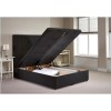 Appleton Ottoman King Size Bed Frame in Charcoal Chenille Fabric
