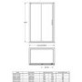1500mm Sliding Shower Door - Fiji