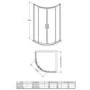 900 x 900mm Quadrant Shower Enclosure - 6mm Glass - Fiji