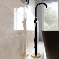 2 Tone Freestanding Bath Shower Mixer Tap - Arissa