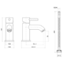 Brushed Brass Cloakroom Mono Basin Mixer Tap - Arissa