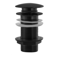 Black Chrome Click Clack Unslotted Basin Waste - Arissa