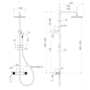 Brushed Bronze 2 Outlet Thermostatic Mixer Shower Set With Fluted Handles - Arissa