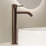Brushed Bronze Fluted Tall Basin Mono Mixer Tap - Arissa