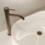 Brushed Bronze Fluted Tall Basin Mono Mixer Tap - Arissa