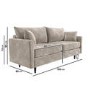 GRADE A3 - Beige 3 Seater Chenille Fabric Pocket Sprung Sofa - Archie