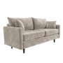 GRADE A3 - Beige 3 Seater Chenille Fabric Pocket Sprung Sofa - Archie