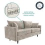 GRADE A3 - Beige 3 Seater Chenille Fabric Pocket Sprung Sofa - Archie