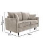 GRADE A2 - Beige 2 Seater Chenille Fabric Pocket Sprung Sofa - Archie