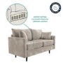 GRADE A2 - Beige 2 Seater Chenille Fabric Pocket Sprung Sofa - Archie