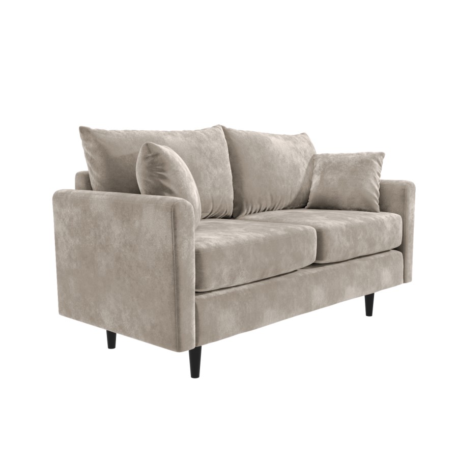 GRADE A2 - Beige 2 Seater Chenille Fabric Pocket Sprung Sofa - Archie