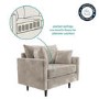 GRADE A2 - Beige Fabric Pocket Sprung Loveseat - Archie