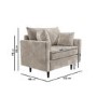 GRADE A1 - Beige Fabric Loveseat - Archie