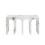 Large White Marble Effect Console Table - Archie