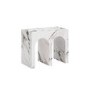 Large Rectangular White Marble Effect Side Table - Archie