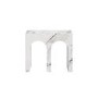 Large Rectangular White Marble Effect Side Table - Archie