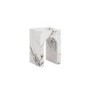 Small Square White Marble Effect Side Table - Archie