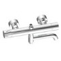 Chrome Round Thermostatic Mixer Shower Set with Bath Filler Spout - Arissa