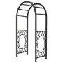 Rowlinson Wrenbury Black Metal Round Top Garden Arch