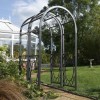 Rowlinson Wrenbury Black Metal Round Top Garden Arch