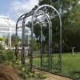 Rowlinson Wrenbury Black Metal Round Top Garden Arch