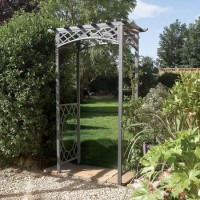 Rowlinson Wrenbury Dark Grey Metal Garden Arch