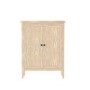 GRADE A1 - Solid Wood Shoe Cabinet with Lime Wash Finish - Arelette