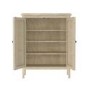 GRADE A1 - Solid Wood Shoe Cabinet with Lime Wash Finish - Arelette