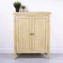 Solid Wood Shoe Cabinet with Lime Wash Finish - 12 Pairs