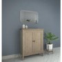 GRADE A1 - Solid Wood Shoe Cabinet with Lime Wash Finish - Arelette