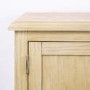 Solid Wood Shoe Cabinet with Lime Wash Finish - 12 Pairs