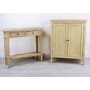 Solid Wood Shoe Cabinet with Lime Wash Finish - 12 Pairs