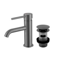 Gunmetal Mono Basin Mixer Tap With Waste - Arissa 