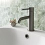 Gunmetal Grey Shower Bath and Basin Tap Set with Basin Waste - Arissa