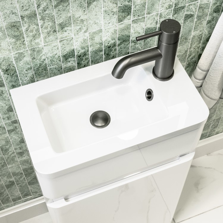 Gunmetal Cloakroom Mono Basin Mixer Tap - Arissa