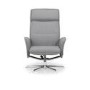 Recliner Chair with Stool in Grey Fabric - Aria Julian Bowen