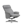 Recliner Chair with Stool in Grey Fabric - Aria Julian Bowen