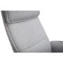 Recliner Chair with Stool in Grey Fabric - Aria Julian Bowen