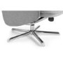 Recliner Chair with Stool in Grey Fabric - Aria Julian Bowen