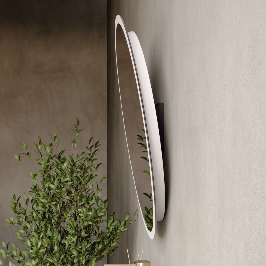 Round Tiltable Bathroom Mirror with Lights 600mm - Arissa
