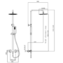 Brushed Brass Thermostatic Bar Mixer Shower Set with Slide Rail Kit & Pencil Hand Shower - Arissa